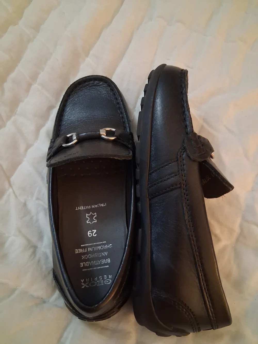 Boys Black Italian Leather Bit Loafers - Classic Slip-On Dress Shoe